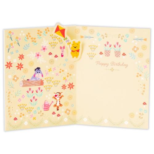 くまのプーさん グリーティングカード 誕生お祝い 立体カード DNプー デボス ディズニー メール便可