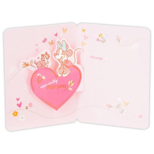 ミニーマウス グリーティングカード 多目的 立体カード DNミニー ハート ディズニー キャラクター メッセージカード グッズ メール便可