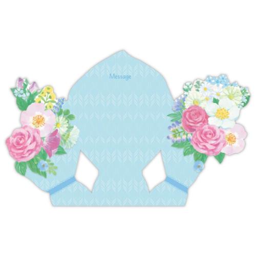 ミニカード ありがとう HACブルーブーケ メッセージカード グッズ メール便可