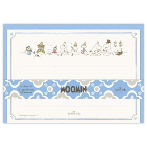 ムーミン レターセット 手紙セット MOMLSブルー My little something 北欧 キャラクター グッズ メール便可