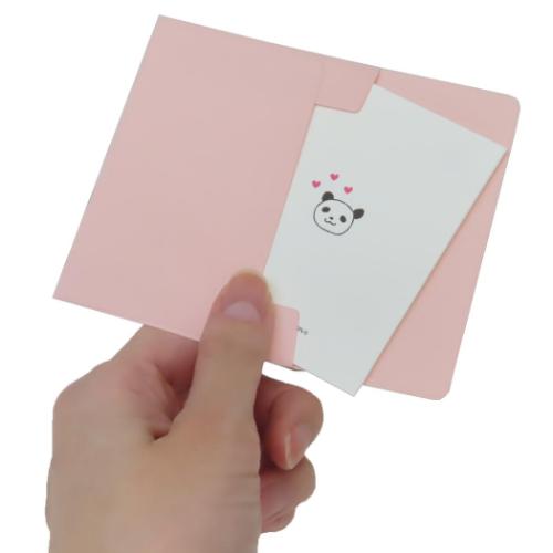 グリーティングカード choccoミニカード 多目的 パンダ お祝い 封筒付き グッズ メール便可