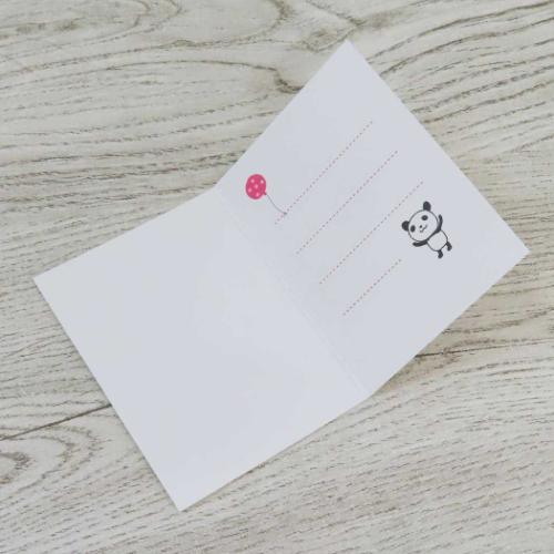 グリーティングカード choccoミニカード 多目的 パンダ お祝い 封筒付き グッズ メール便可