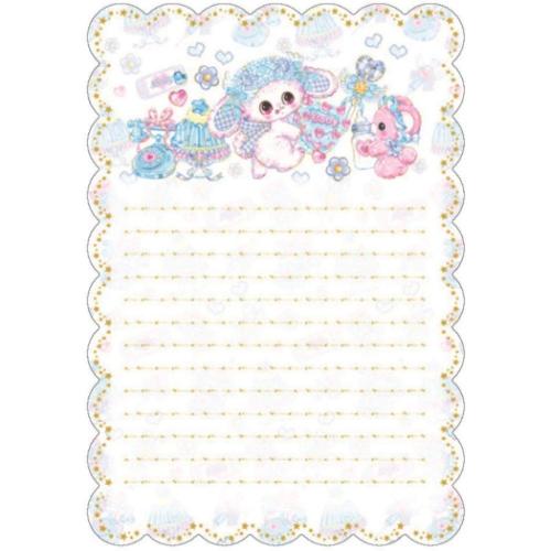 飴ノ森ふみか 手紙セット レターセット えんじぇるブルー ガーリーイラスト グッズ メール便可