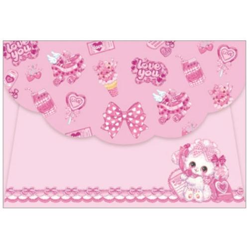 飴ノ森ふみか 手紙セット レターセット あいどるピンク ガーリーイラスト グッズ メール便可