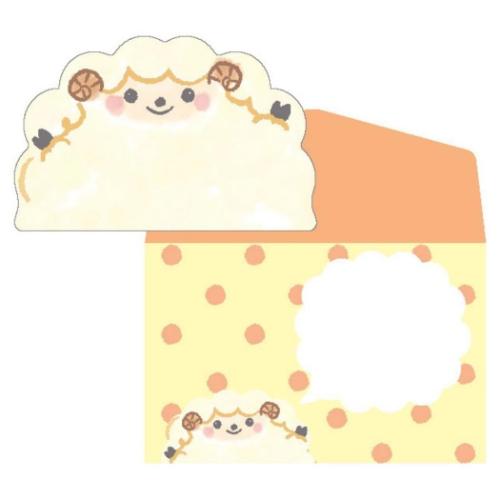 グリーティングカード どうぶつメッセージカード&封筒 ヒツジ お祝い グッズ メール便可