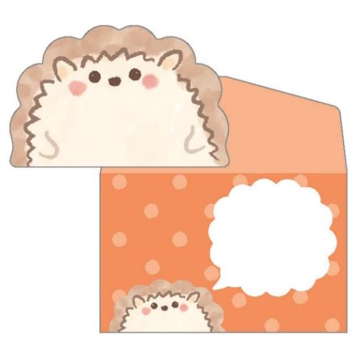 グリーティングカード どうぶつメッセージカード＆封筒 ハリネズミ お祝い グッズ メール便可