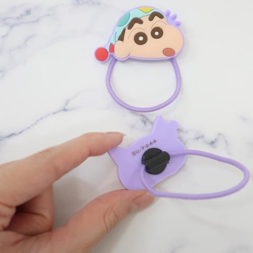 クレヨンしんちゃん ヘアアクセ ヘアゴム2P パープル アニメキャラクター グッズ メール便可