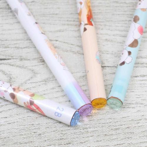 もちもちぱんだ 鉛筆 ストーン鉛筆2B ライトブルー かわいい グッズ メール便可