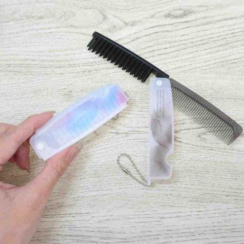 マーブルコスメ ヘアブラシ マイナスイオンスリム2WAYコーム 櫛 グッズ メール便可