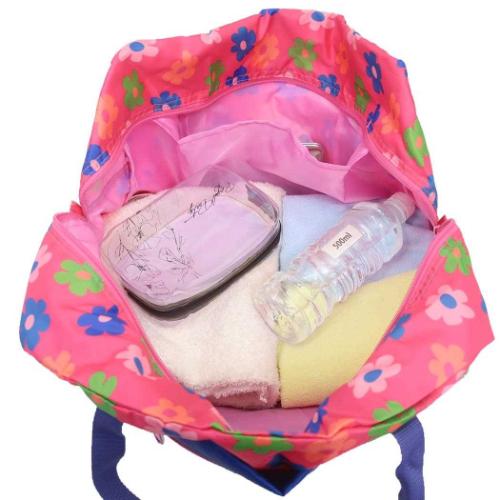 リトルマーメイド ボストンバッグ 折りたたみボストンバッグ PK フラワー ディズニープリンセス キャラクター グッズ