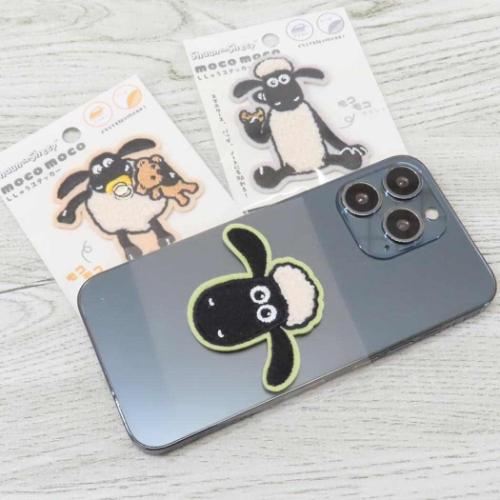 ひつじのショーン ワッペン モコモコ刺繍ステッカー フェイス キャラクター グッズ メール便可