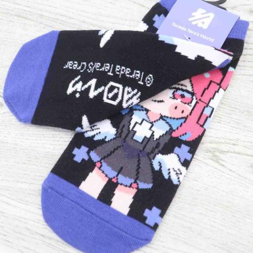 寺田てら 女性用靴下 キャラソックス てん死ちゃん かわいい グッズ メール便可