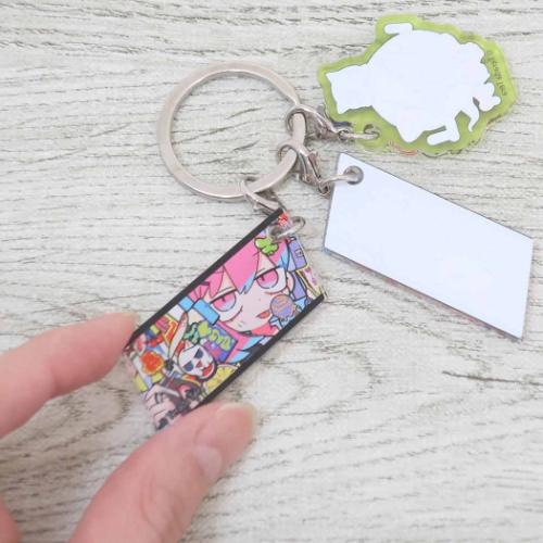 寺田てら キーリング 3チャームキーホルダー chroma かわいい グッズ メール便可