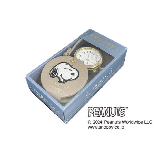 スヌーピー 腕時計 フェルトストラップルーペウォッチ GY ピーナッツ キャラクター グッズ