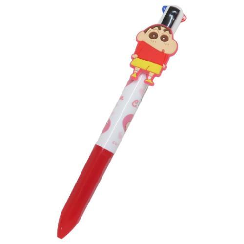 クレヨンしんちゃん ボールペン マスコット付き4色ボールペン 照れしんちゃん アニメキャラクター グッズ メール便可