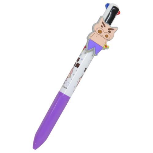 クレヨンしんちゃん ボールペン マスコット付き4色ボールペン ぶりぶりざえもん アニメキャラクター グッズ メール便可