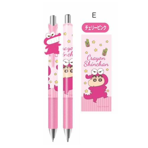 クレヨンしんちゃん カラーペン マスコット付きゲルペン チェリーピンク アニメキャラクター グッズ メール便可