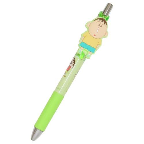 クレヨンしんちゃん カラーペン マスコット付きゲルペン グリーン アニメキャラクター グッズ メール便可