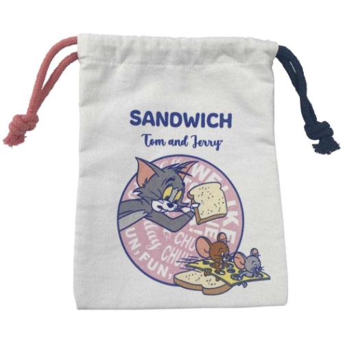 トムとジェリー きんちゃくポーチ 巾着 EAT EAT EAT ワーナーブラザース キャラクター グッズ メール便可