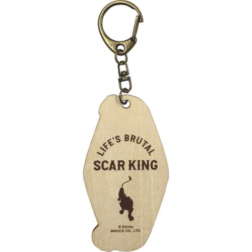 ライオンキング キーホルダー ウッドキーホルダー スカー ディズニー キャラクター グッズ メール便可