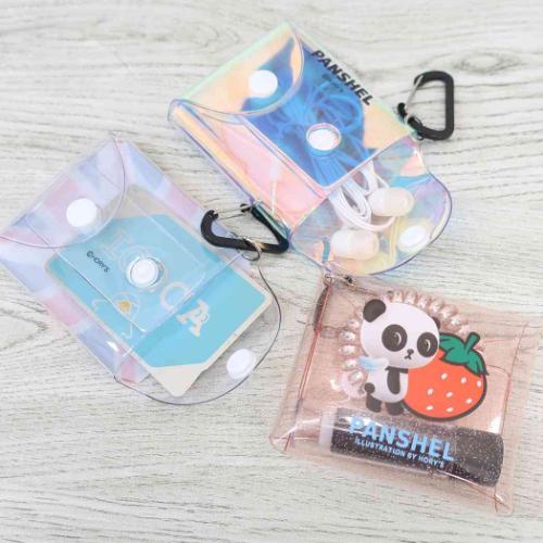 パンシェル ミニポーチ クリアマルチケースSS ストロベリー PANSHELS WORLD キャラクター グッズ メール便可