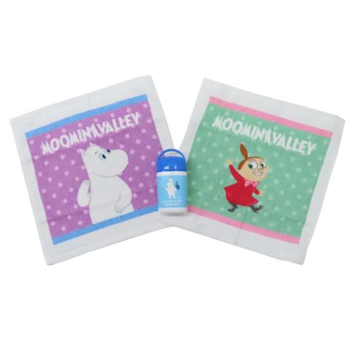 ムーミン ハンドタオル カラフルドットムーミン 2枚組 北欧 キャラクター グッズ