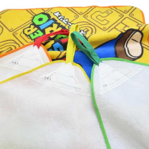 スーパーマリオ ループタオル レッツチャレンジ 3枚組 キャラクター グッズ