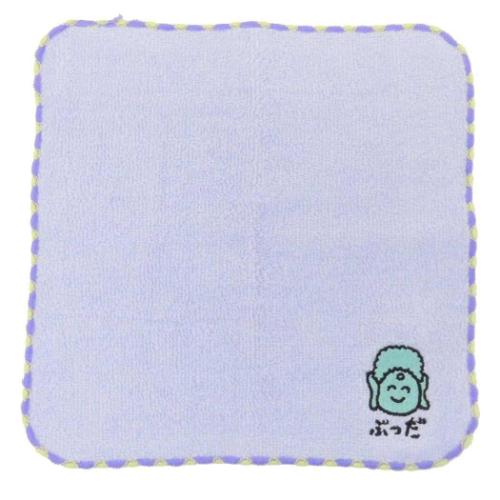 おえかきさん ミニタオル MINI TOWEL ワンポイント刺繍ハンカチタオル ぶっださん おもしろ雑貨 グッズ メール便可