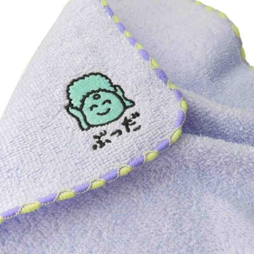 おえかきさん ミニタオル MINI TOWEL ワンポイント刺繍ハンカチタオル ぶっださん おもしろ雑貨 グッズ メール便可