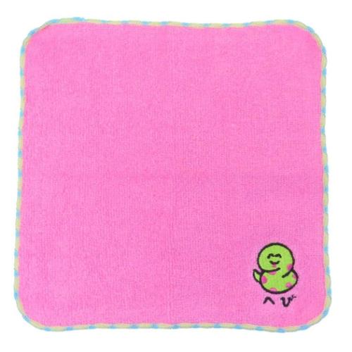 おえかきさん ミニタオル MINI TOWEL ワンポイント刺繍ハンカチタオル へびさん おもしろ雑貨 グッズ メール便可