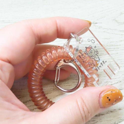 リラックマ キーリング 下駄箱鍵風アクリルキーホルダー クリア サンエックス キャラクター グッズ メール便可