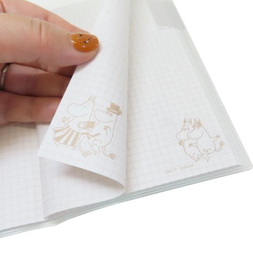 ムーミン ノート A6カバー付きノート グリーン 北欧 キャラクター グッズ メール便可