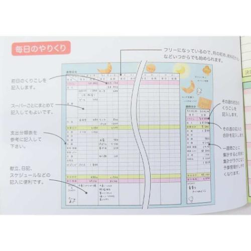 てるてる天使 ハウスキーピングブック B5家計簿 花 かわいい グッズ メール便可
