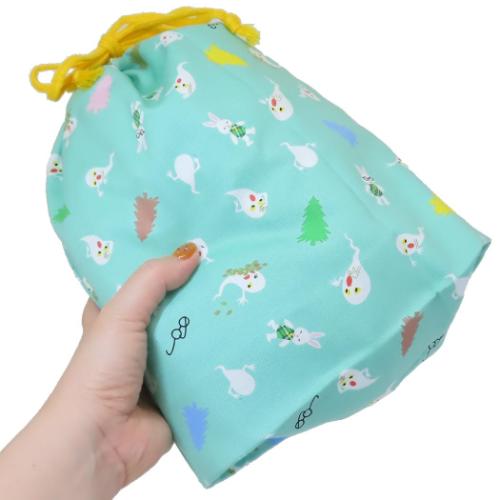 せなけいこ 巾着袋 巾着L めがねうさぎ 絵本キャラクター グッズ メール便可