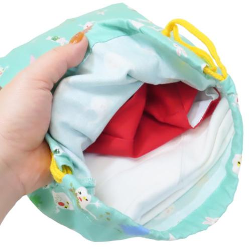 せなけいこ 巾着袋 巾着L めがねうさぎ 絵本キャラクター グッズ メール便可