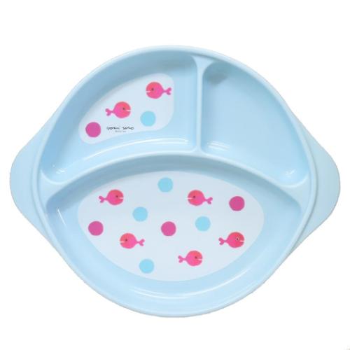 五味太郎 キッズ食器 ランチプレート きんぎょがにげた みずいろ 絵本キャラクター グッズ