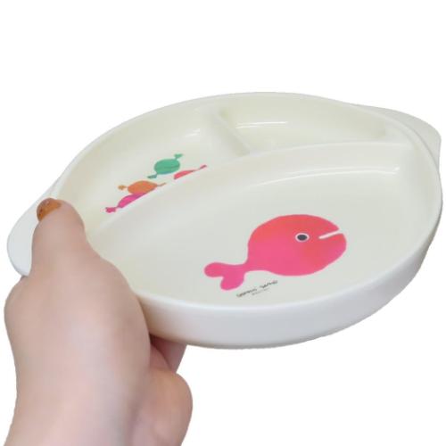 五味太郎 キッズ食器 ランチプレート きんぎょがにげた ホワイト 絵本キャラクター グッズ