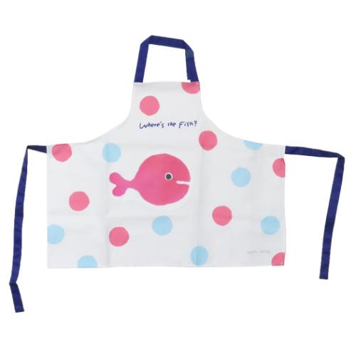 五味太郎 キッズエプロン こどもエプロン きんぎょがにげた 絵本キャラクター グッズ メール便可