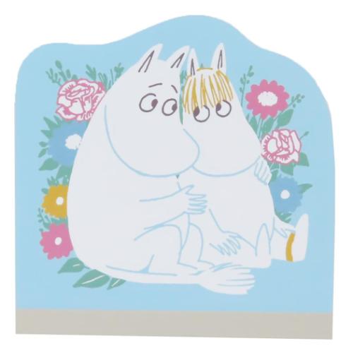 ムーミン メモ帳 ダイカットメモ ブルー 北欧 キャラクター グッズ メール便可