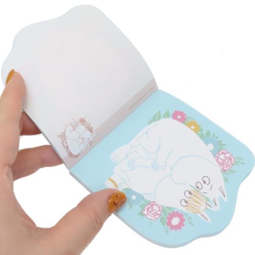 ムーミン メモ帳 ダイカットメモ ブルー 北欧 キャラクター グッズ メール便可