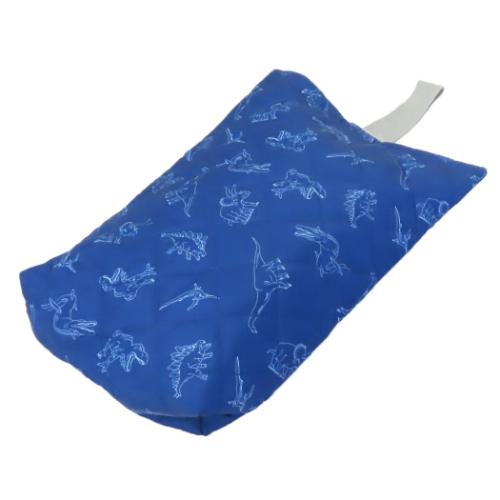 ディノワールド シューズバッグ キルトシューズケース ネイビー 恐竜 男の子 グッズ メール便可