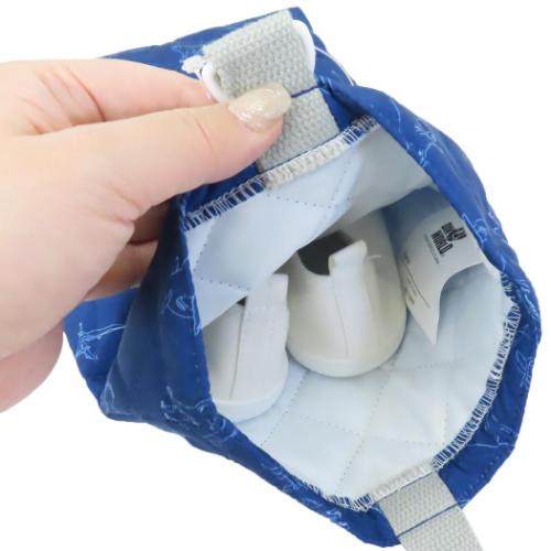 ディノワールド シューズバッグ キルトシューズケース ネイビー 恐竜 男の子 グッズ メール便可