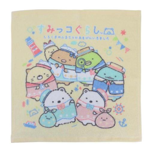 すみっコぐらし ハンドタオル ウォッシュタオル ふるさとにおでかけ サンエックス キャラクター グッズ メール便可