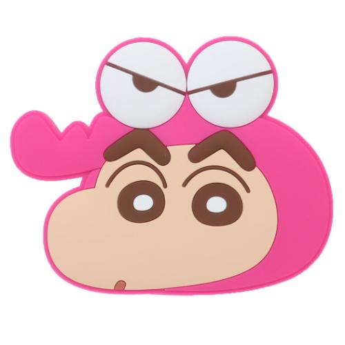 クレヨンしんちゃん 手鏡 ラバーミラー ワニ山さんしんちゃん アニメキャラクター グッズ メール便可