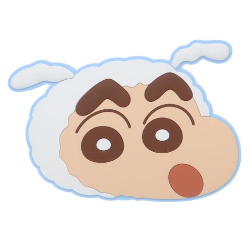 クレヨンしんちゃん 手鏡 ラバーミラー シロしんちゃん アニメキャラクター グッズ メール便可