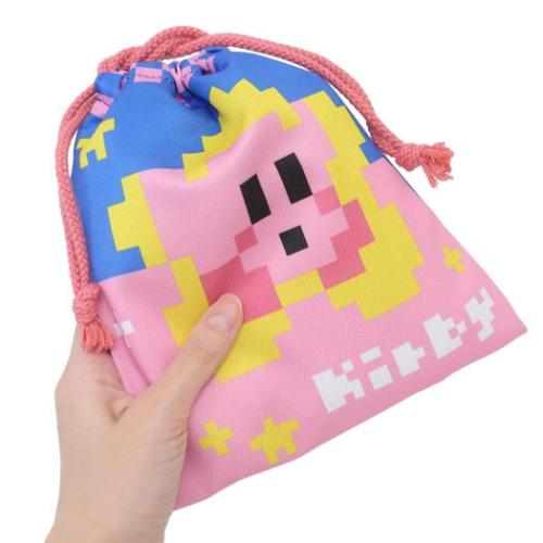 星のカービィx大図まこと 巾着袋 巾着 きんちゃくポーチ ネイビー キャラクター グッズ メール便可