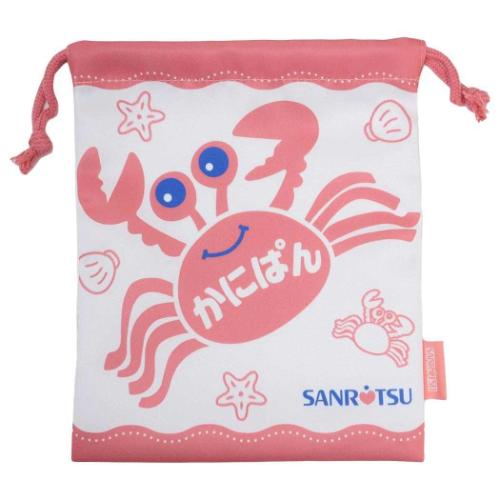 かにぱん 巾着袋 巾着 きんちゃくポーチ お菓子パッケージ キャラクター グッズ メール便可