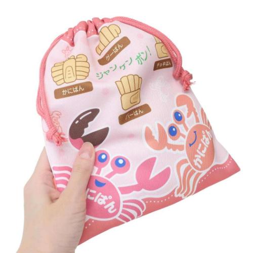 かにぱん 巾着袋 巾着 きんちゃくポーチ お菓子パッケージ キャラクター グッズ メール便可