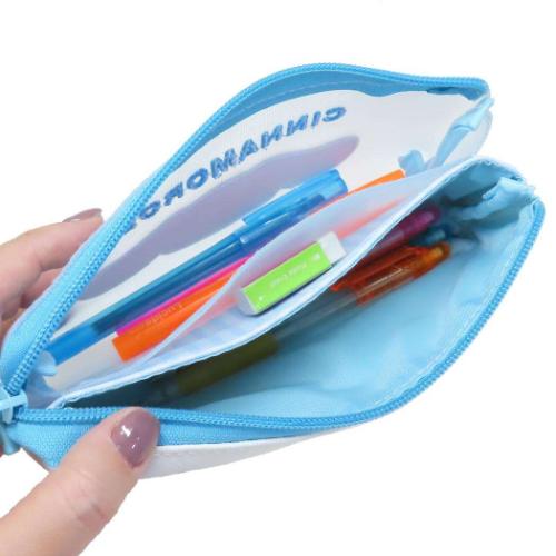 シナモロール コスメポーチ メッシュスリーポケットポーチ サンリオ キャラクター グッズ