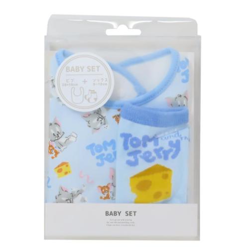 トムとジェリー ベビー用品 ベビーセット ビブ&ソックス チーズ ワーナーブラザース キャラクター グッズ メール便可